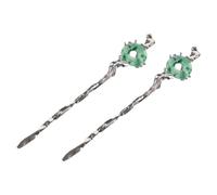 VALICLUD 2 pièces Épingles à Cheveux Jade Style Serpent Rétro Accessoires pour Chignon Femme et Fille et Décoratif