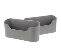 VALICLUD 2 Pièces Étagère Murale en Plastique Adhésive pour Chambre et | Rangement Compact, Bords Arrondis, Finition Gris Nordique, Nettoyage Facile, Déplacement Aisé, pour Courrier et Table de Nuit