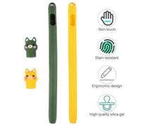 VALICLUD 2 pièces Étui de Protection Silicone pour Stylet Tablette 1ère Génération Lot de Coques Antichoc Vert Militaire et Jaune Housse Léger et Compact pour Stylet Tablette