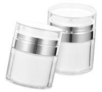 VALICLUD 2 Pièces Flacons Vides Pressés à Vide Lot de Bouteilles de Voyage pour Cosmétiques Distributeurs de Crèmes et Lotions Design Pratique et Portable