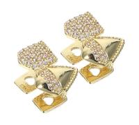 VALICLUD 2 Pièces Halloween Forme De Canines De Vampire Accessoires De Déguisement Pour Hommes Et Femmes Lot D'ornements De Dents Hip-hop or