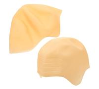 VALICLUD 2 Pièces Le Couvre-chef Du Moine Bouchon Tête Perruques D'halloween Pour Femmes Bonnet De Perruque Chauve Costume De Grimace Bonnet Chauve En Latex Calvitie Beige Gel De Silice