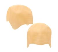 VALICLUD 2 Pièces Le Couvre-chef Du Moine Tête Pour Perruques Casquette Chauve Pour Homme Cosplay Casquette Chauve e Halloween Calvitie Gel De Silice Beige