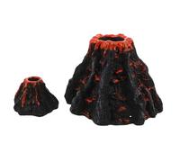 VALICLUD 2 Pièces Lot de 2 Ornements Volcans en Résine pour Aquarium Décoration Paysagère Réaliste, Compatible Pompe à Oxygène, Effet Bulles pour Meilleure Aération, Accessoires Décoratifs