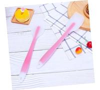 VALICLUD 2 pièces Lot de Spatules Silicone Translucides Grandes Grattoirs Crème Souples pour Pâtisserie et Cuisson Ustensiles pour Cuisine Maison et Restaurant Couleur Rouge