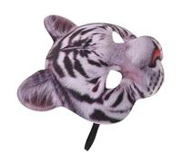 VALICLUD 2 pièces Masque Tigre Demi-visage Halloween Accessoire Animal Réaliste Léger et Confortable pour Fête Mascarade Cosplay Carnaval