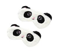 VALICLUD 2 Pièces Masques de Sommeil Peluche Masques Doux pour Yeux Voyage Confortables et avec Design Animal Mignon Idéaux pour Sommeil Réparateur Confort Optimal