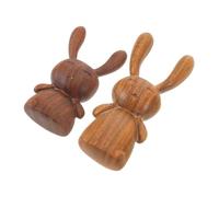 VALICLUD 2 Pièces masseur nettoyage Dormir peau Doux soin du visage petit outil rouleau massage grattoir à nez de massage du nez stick beauté nez grattoir nez confortable en bois Brun