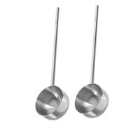VALICLUD 2 pièces Mini Louche à Huile Acier Inoxydable Manche Long Sécurisé Verseur Rapide pour Huile Chaude et Beurre Compacte pour Usage Domestique et Professionnel