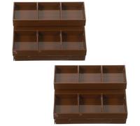 VALICLUD 2 Pièces Mini-Support de Fruits et légumes Etagere étagère Petit Meuble Ornement des Meubles Miniatures Miniatures de Maison de poupée Mini-Parure Coffee