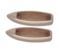 VALICLUD 2 pièces Modèle de Canoë Naturel Décoration Nautique Stable et Inachevée pour Bricolage Ornement de Barque Simple et Moderne pour Maison et Bureau