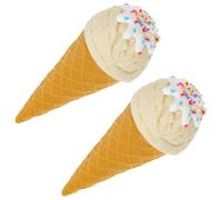 VALICLUD 2 Pièces Modèle de Dessert Glace Cornet Réaliste pour Vitrine