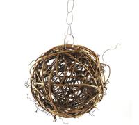 VALICLUD 2 Pièces Oiseaux en Rotin 10cm, Boule à Mâcher pour Perroquets et Petits Animaux, Favorise des Dents Saines, pour Cage à Oiseaux