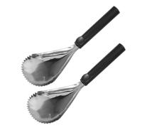 VALICLUD 2 Pièces Outil Corer et Racloir Acier Inoxydable pour Citrouille et Fruits Séparateur de Manuel Noir pour Cuisine et de