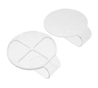 VALICLUD 2 Pièces Palette Maquillage Acrylique Palette Pour Fond De Teint Et Mélange Plateau Professionnel Portable Et Surface Plane Facile à Nettoyer Pour Usage Personnel Ou Institut De Be