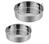 VALICLUD 2 pièces Panier Vapeur Inoxydable pour Cuisson Légumes et Dumplings Support Vapeur Robuste avec Fins pour Marmite et Autocuiseur Ventilation Rapide et Drainage
