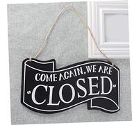 VALICLUD 2 pièces Panneau Suspendu Ouvert Fermé Bois Double Face Vintage pour Boutique Restaurant Décoratif