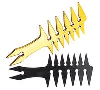 VALICLUD 2 Pièces Peigne Coiffure Vintage Peigne Huile Cheveux Large et Portable Multi pour Coiffage Homme Salon et Voyage