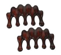 VALICLUD 2 Pièces Peigne de Massage méridien pour cuir chevelu masser les tissus profonds lissage démêler peigne à cheveux de massage peigne de massage scalping peigne démêlant en bois Brun