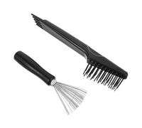 VALICLUD 2 Pièces peigne de nettoyage brosse nettoyant râteau outil d'entretien de brosse à cheveux nettoyante peigne de nettoyage des rainures nettoyeur de cheveux abdos Noir