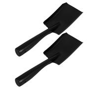 VALICLUD 2 Pièces Pelle à Cendres Acier Manganèse Pelle Mini pour Cheminée et Barbecue Ergonomique Antirouille Outil Polyvalent pour Jardin Cuisine et Four à Pizza