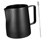 VALICLUD 2 pièces Pichet à Mousse de Lait Acier Inoxydable avec Échelle Graduée et Stylet Latte Art Set pour Maison et Bar Accessoire Café Pratique et