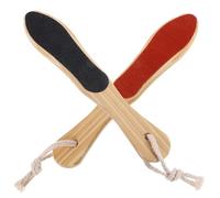 VALICLUD 2 pièces Pierre Exfoliante Double Face Bois pour Soin des Outil Pédicure Masseur Circulation Sanguine Élimine Callosités Lot de Portable et Léger pour Délicats