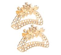 VALICLUD 2 Pièces pince à diamant clips accessoires style pince à cheveux agrafe Clip de griffe de fleur griffe de coiffure barrette de cheveux pinces à griffes femmes Alliage de zinc