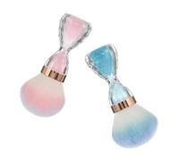 VALICLUD 2 Pièces Pinceau Dissolvant pour Vernis à Ongles en Plastique Forme Sablier avec Poils Doux, Outil Polyvalent pour Nettoyage Poussière D'ongles à Domicile