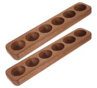 VALICLUD 2 Pièces Plateau à Œufs Design Rustique et Moderne en Bois Marron pour Réfrigérateur 6 Emplacements, Organisation et Gain de Place Cuisine et Ferme
