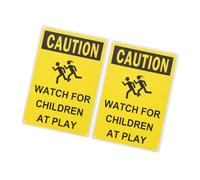 VALICLUD 2 Pièces Playing Sign Reflective Slow Down Warning Plate For Streets Residential School Zones And Playgrounds
