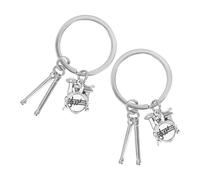 VALICLUD 2 pièces Porte Clés Forme de Baguettes de Batterie et Tambour Accessoire Polyvalent pour Percussionnistes Charme à Dos Rock pour Amateurs de Musique et Batteurs