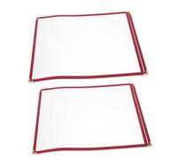 VALICLUD 2 pièces Protège Menu Transparent PVC Lot pour Restaurant Couverture Résistante à Eau Huile Protège Listes Prix et Menus