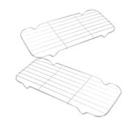 VALICLUD 2 pièces Rack de Cuisson Acier Inoxydable de Refroidissement et Égouttoir à Huile pour Rôtissage Support pour Cuisson Au Four et Barbecue Modèle Robuste