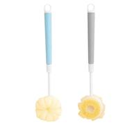 VALICLUD 2 Pièces rondelle de arrière pour poil maman adultes poignée aspire eponge gommage visage brosse de bain exfoliante brosse de bain masseur boules de désir