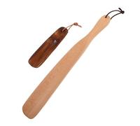VALICLUD 2 Pièces Shoe Horn Long Handle Bois de Hêtre Outil Pratique pour Seniors et Femmes Enceintes Portable pour Baskets
