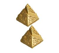VALICLUD 2 pièces Statue Pyramide Égyptienne Résine Robuste Modèle Décoratif Détaillé pour Bureau et Maison Accessoire Éducatif Larchitecture Ancienne