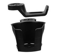 VALICLUD 2 pièces Support de Bureau avec Crochet Casque et Porte Gobelet Rotatif pour Organisation Ordinateur Accessoires Bureau Fixation Joint Ajustable Noir