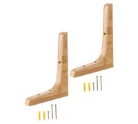 VALICLUD 2 pièces Support Étagère Murale Triangle Bois Massif Équerre Fixation Robuste pour Étagères Flottantes Montage Facile sans Burrs pour Salon Bureau Cuisine