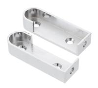 VALICLUD 2 pièces Support pour Tringle de Penderie Métal Coulé Lot de Argentées Accessoires de Mobilier pour Armoire Support Robuste pour Tube Ovale Montage Inclus Compatible avec Tringles