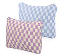 VALICLUD 2 Pièces Trousse de Pochette de Rangement Cosmétique à Motif Échiquier pour Voyage Usage