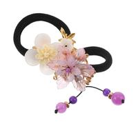 VALICLUD 2 Pièces Vintage Chinese Style Hair Ties With Tassel Thick Elastic Ponytail Holders For Women Retro Hanfu Hair Accessories In And