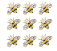 VALICLUD 20 Breloques Abeille pour Ongles en Alliage 3d Strass, Décorations Nail Art Diy, Pack 20 Pièces pour Manucure, Accessoires de Décoration D’ongles