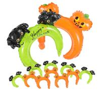 VALICLUD 20 Pièces Ballons Gonflables Halloween avec -têtes Décoratifs Accessoires de Fête pour Ambiance Halloween Robustes et Réutilisables Motifs Citrouille et Araignée