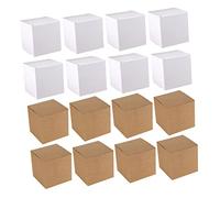 VALICLUD 20 pièces Boîte Carrée Papier Kraft Recyclable Coffrets Polyvalents pour Gâteaux Écologique