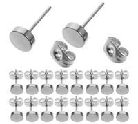 VALICLUD 20 pièces Boucles Oreilles Clous Rondes Acier Inoxydable Design Simple Unisexe Légères et Durables pour Oreilles Sensibles Mode Quotidienne et Occasions Spéciales