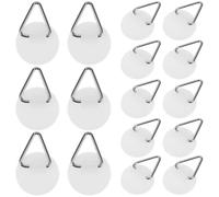 VALICLUD 20 Pièces Crochet Adhésif Mural Invisible pour Plaques et Serviettes, Support Rond en Plastique et Métal, Installation Facile, pour Cuisines et Chambres