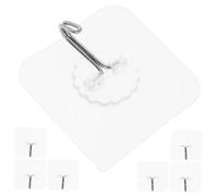 VALICLUD 20 pièces Crochets Muraux Auto Adhésifs Transparente Lot de Crochets Forts pour Serviettes Clés Chapeaux pour Salle de Bain Cuisine et Bureau Installation Facile Surfaces Lisses