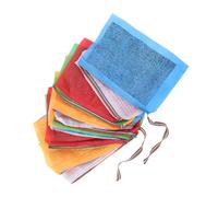 VALICLUD 20 pièces Drapeaux de Prière Multicolores Soie Décor Spirituel pour Jardin et Lieux de Culte Symboles Traditionnels des Éléments et Bénédictions