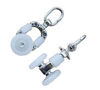 VALICLUD 20 pièces Glissières de Rail de Rideau à Double Roue roulettes Silencieuses pour Rail Droit et Courbe Accessoires Alliage pour Glisseurs de de Rideaux